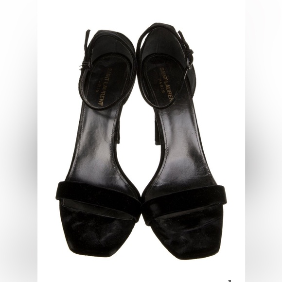 Yves Saint Laurent Black Strappy Heels size US12 or IT42 - Picture 2 of 5